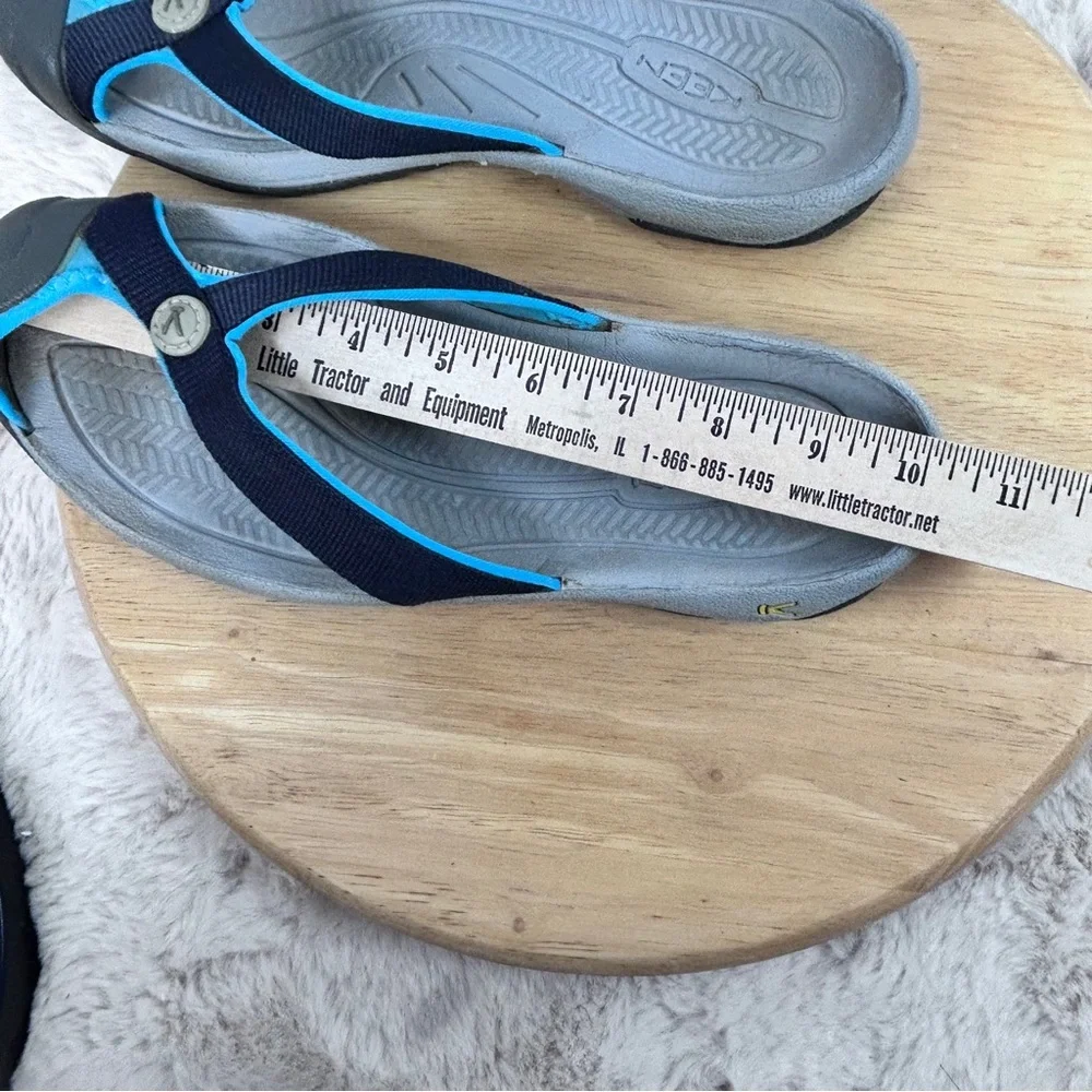 Keen Black and Gray Sandals with Blue‎ Accents